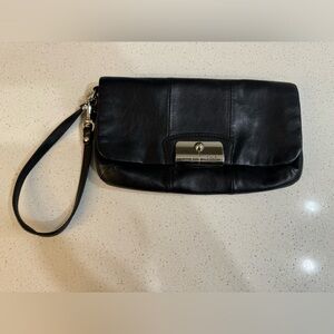 Coach Black Leather Clutch